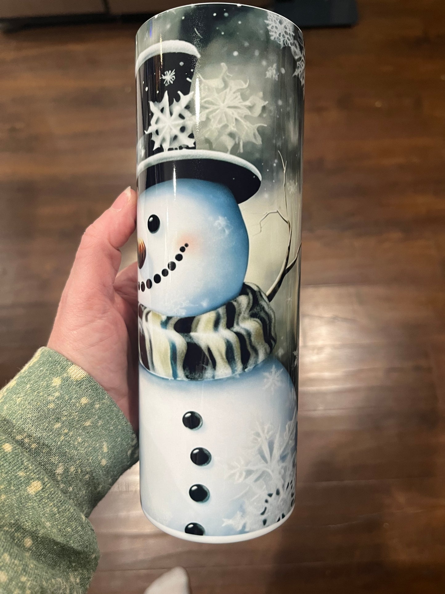 Snow man 20oz stainless steel tumbler