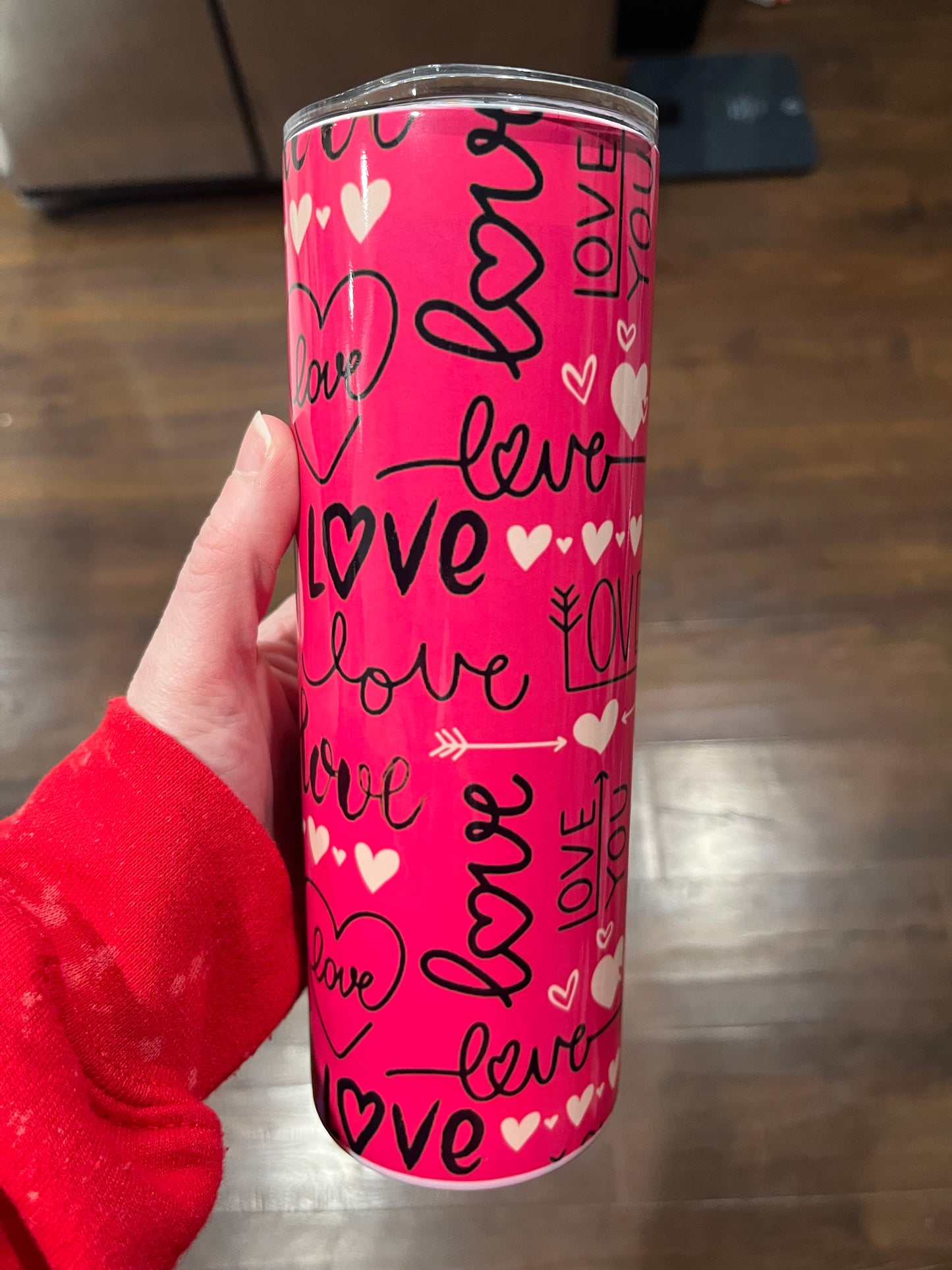 Pink Love 20oz stainless steel tumbler