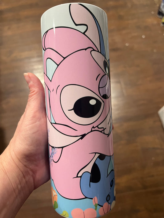 Stitch and angel 20oz stainless steel tumbler