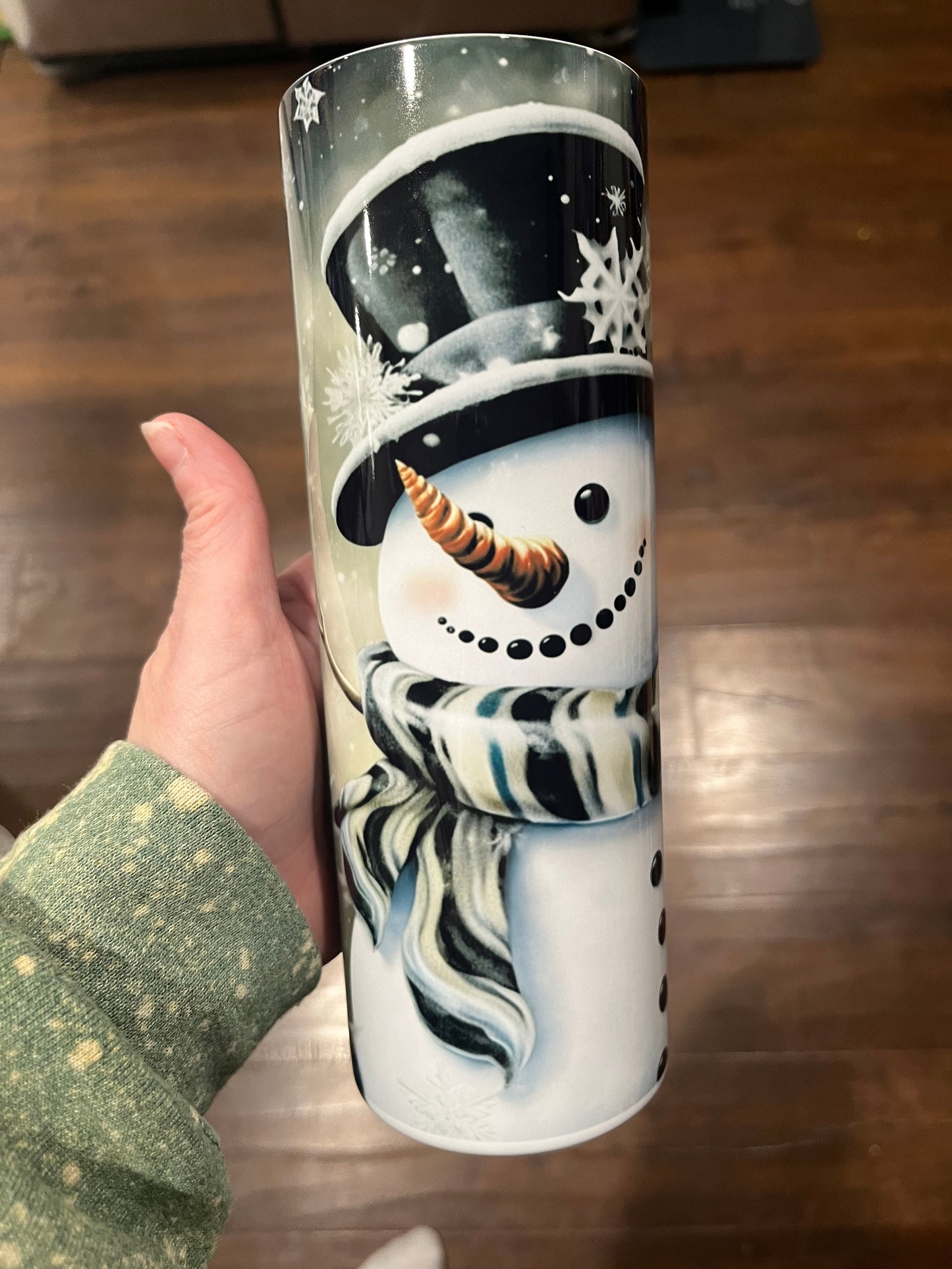 Snow man 20oz stainless steel tumbler