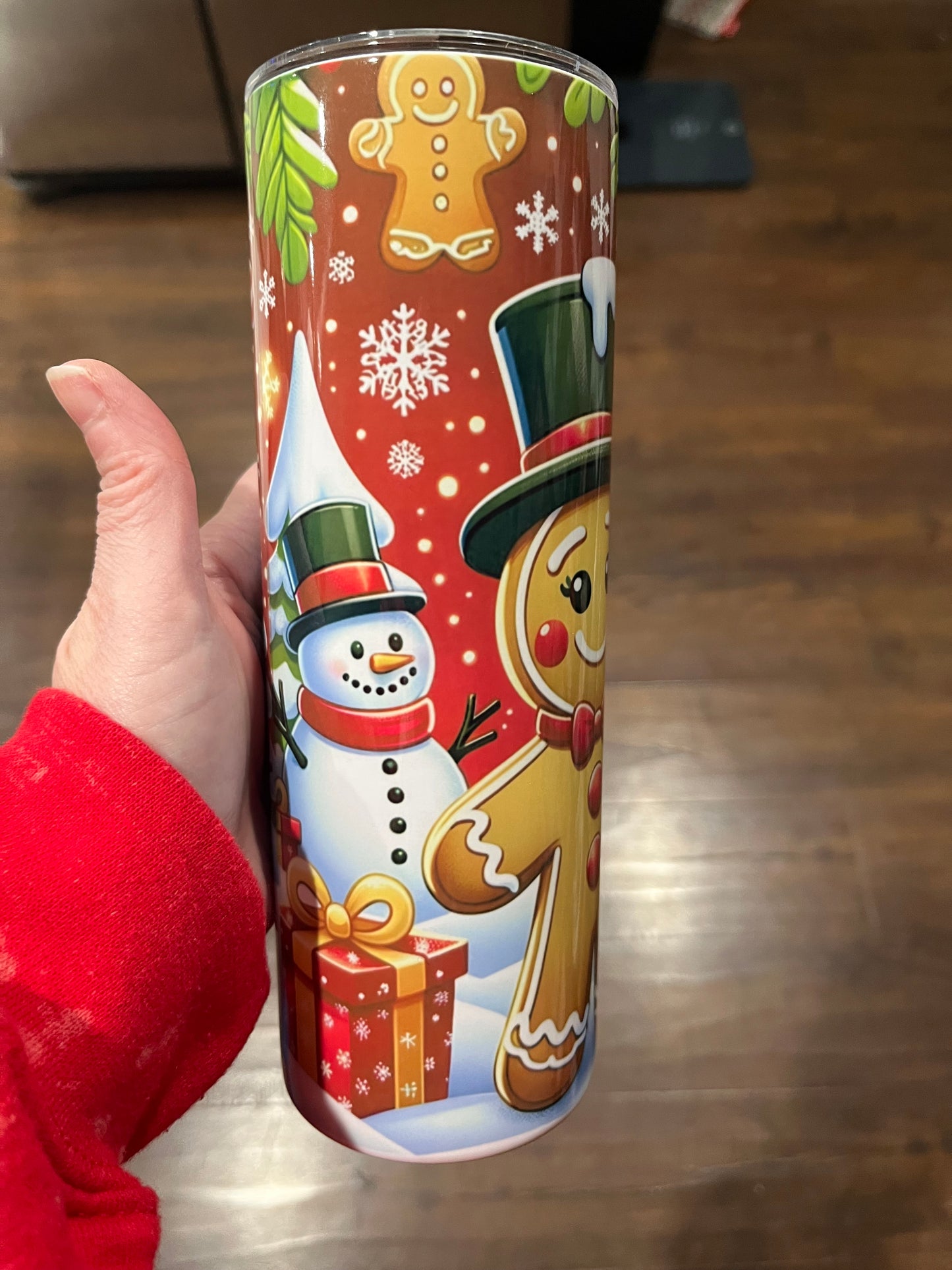 Gingerbread family 20oz stainless steel tumbler