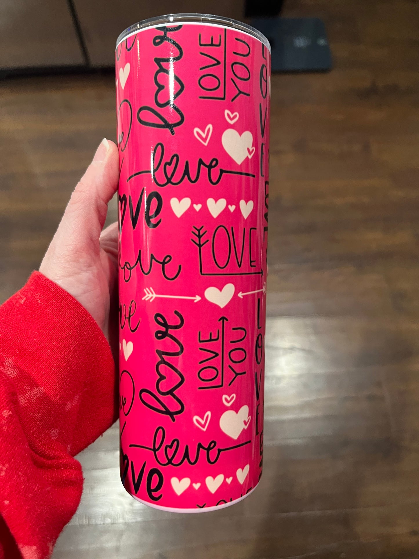 Pink Love 20oz stainless steel tumbler