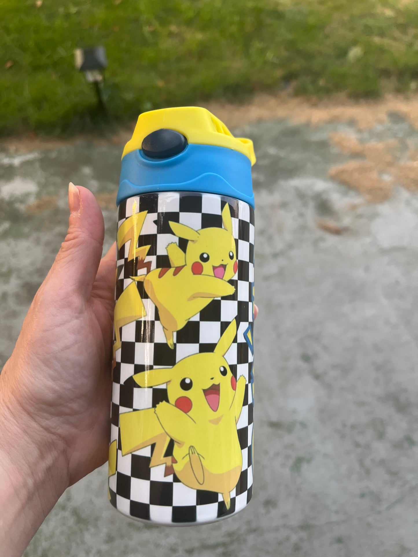 Pokémon 12oz kids tumbler yellow/blue lid