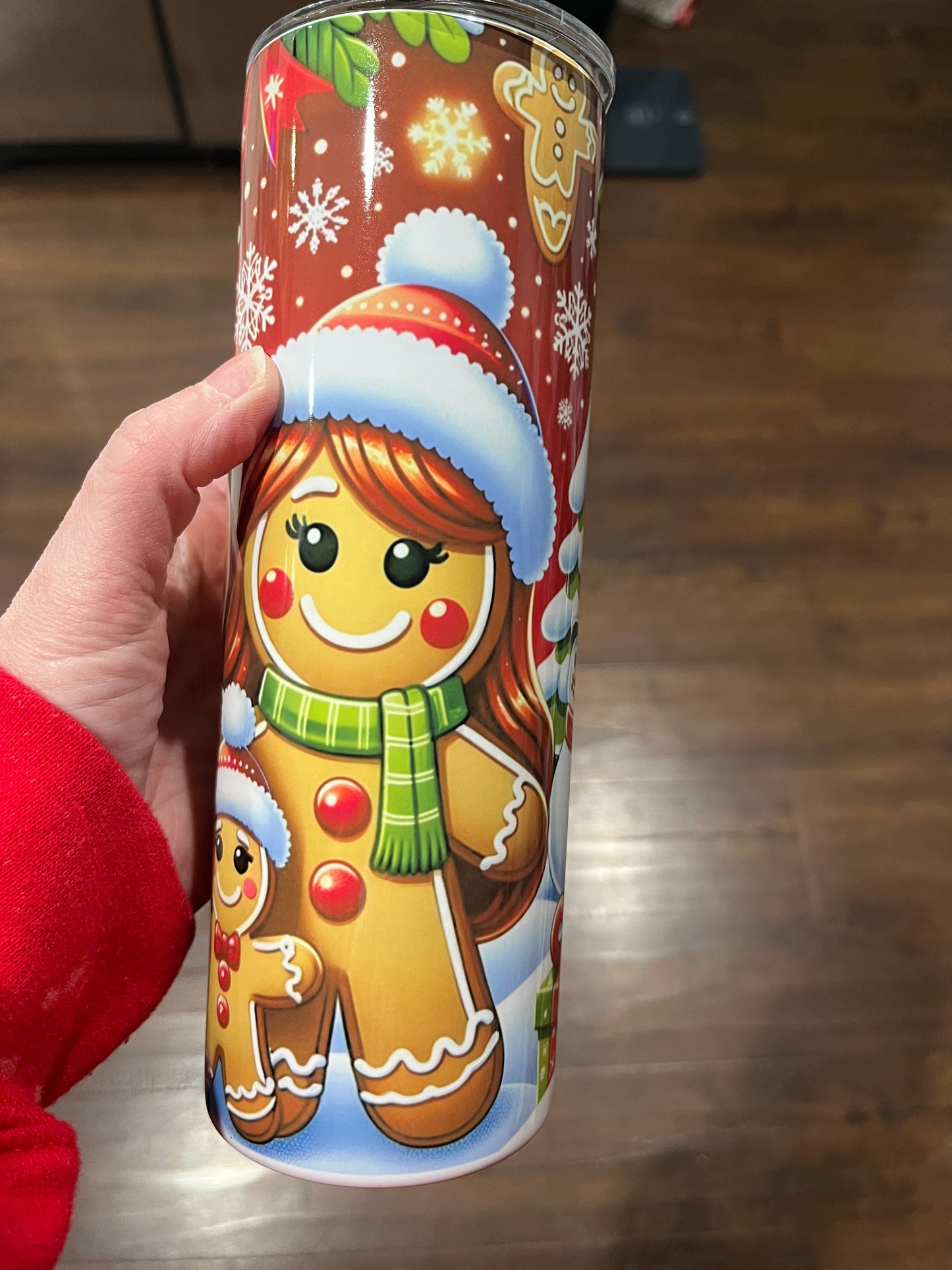 Gingerbread family 20oz stainless steel tumbler