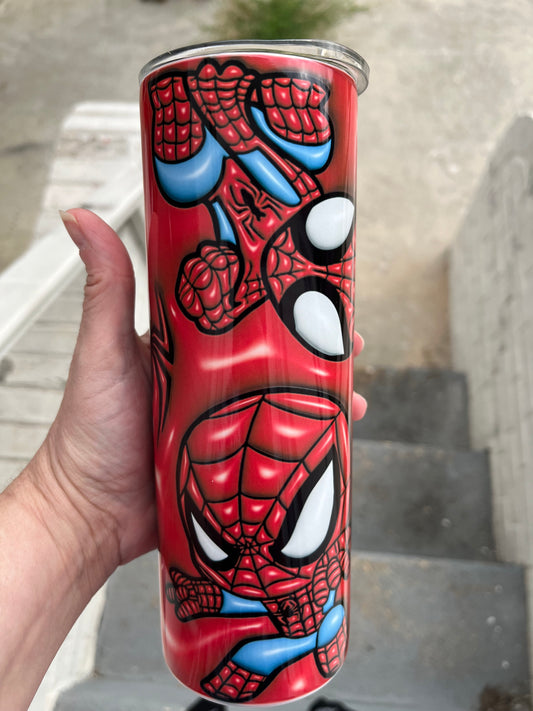 Spider man puff 20oz stainless steel tumbler