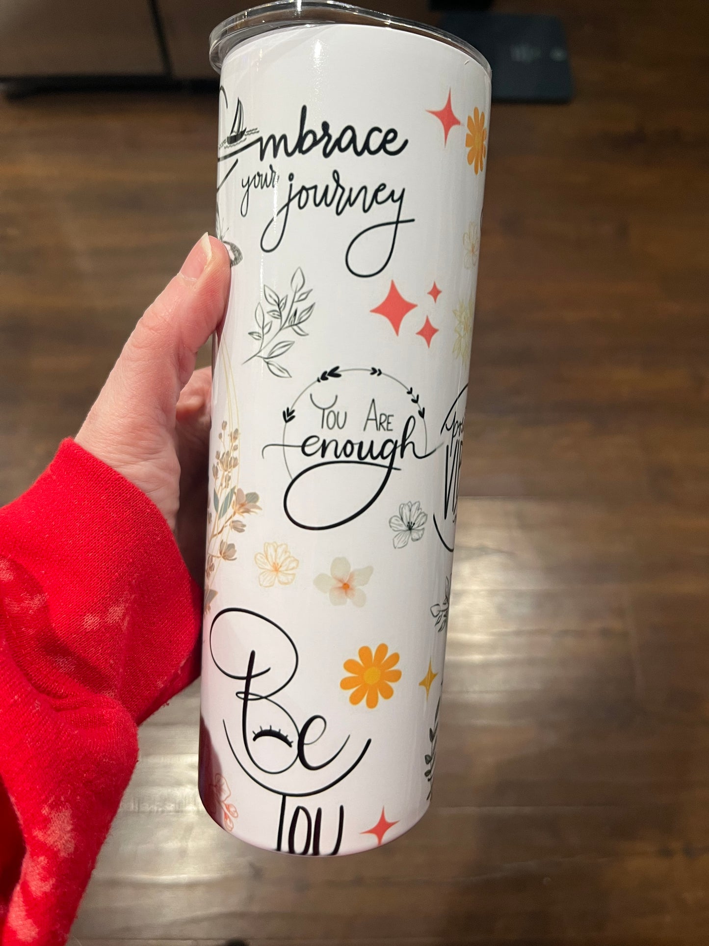 Positive affirmations 20oz stainless steel tumbler