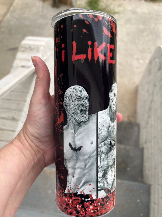 I like bad boys horror 20oz stainless steel tumbler