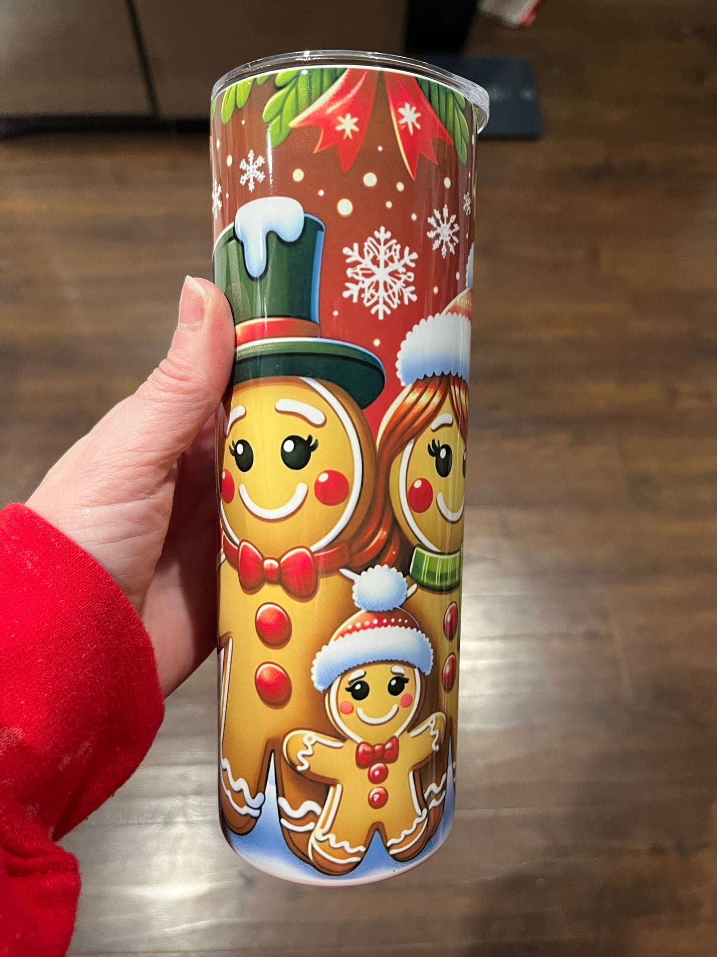 Gingerbread family 20oz stainless steel tumbler