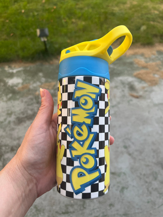 Pokémon 12oz kids tumbler yellow/blue lid