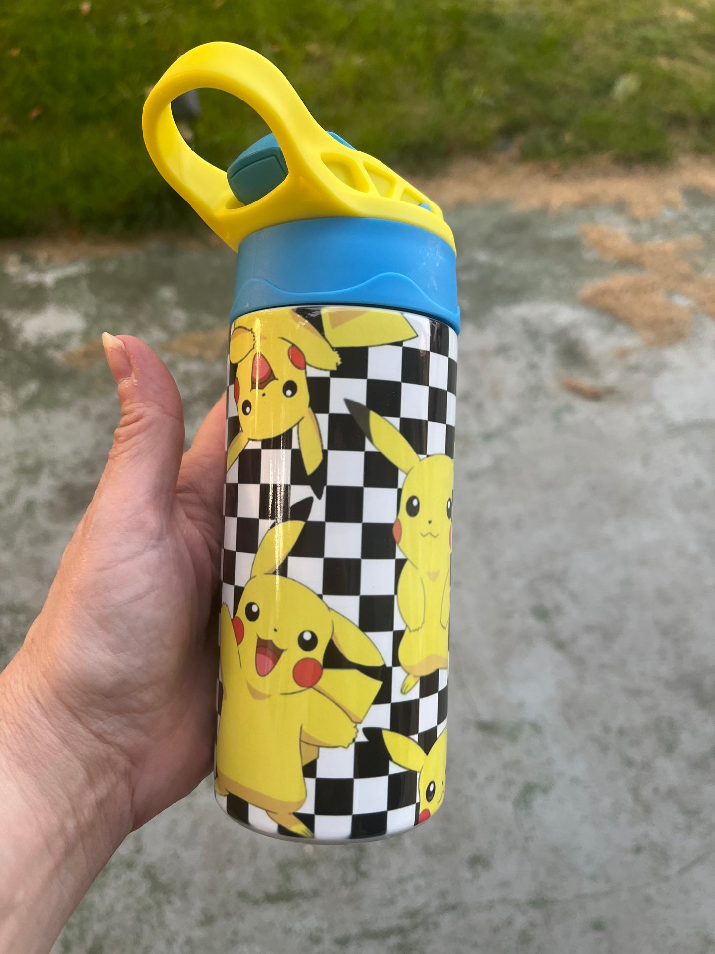 Pokémon 12oz kids tumbler yellow/blue lid