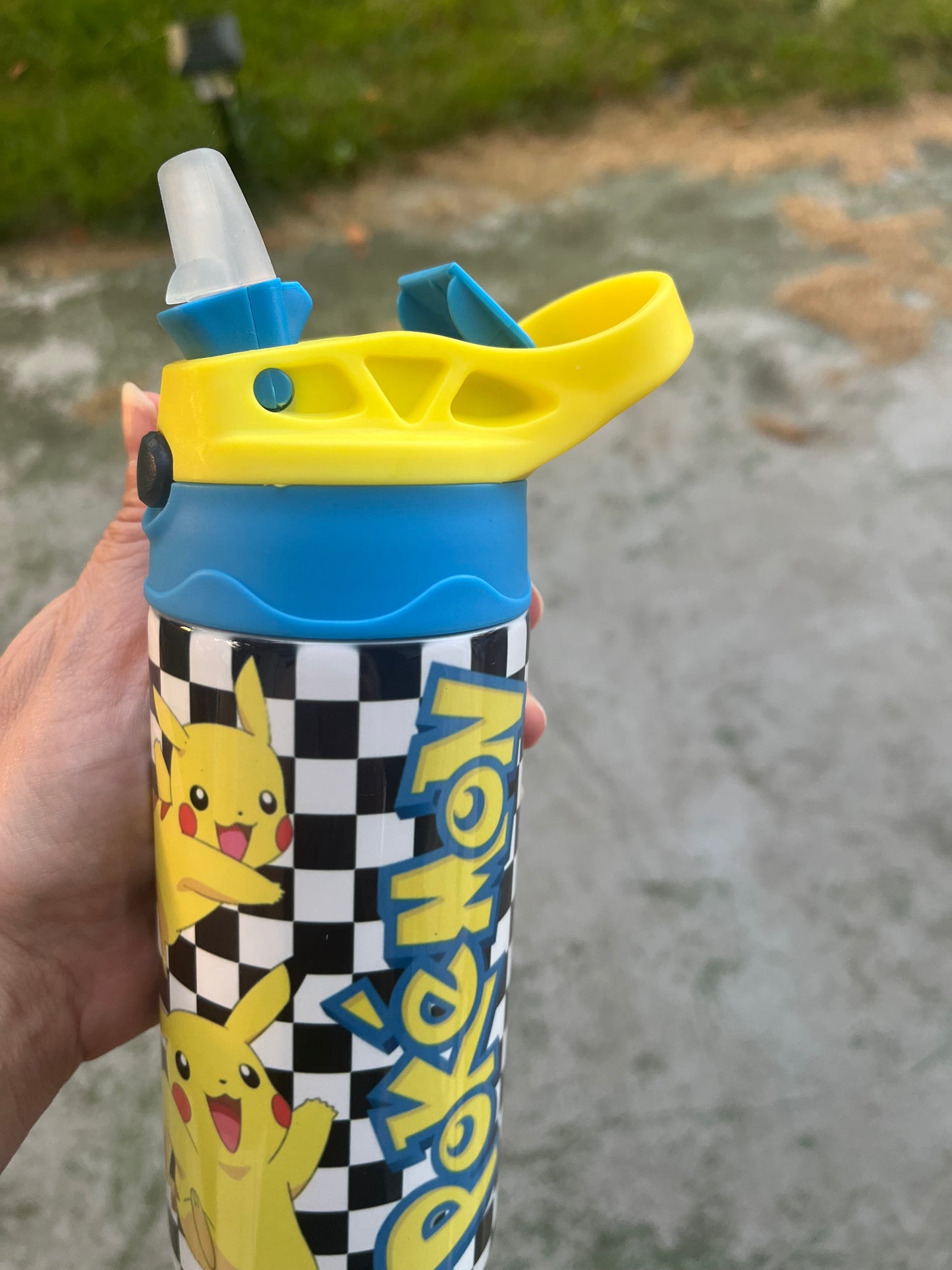 Pokémon 12oz kids tumbler yellow/blue lid