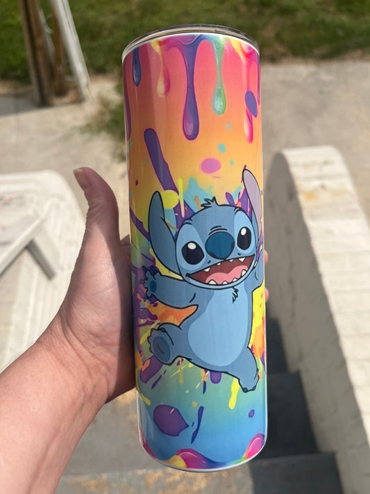 Tie dye alien 20oz stainless steel tumbler