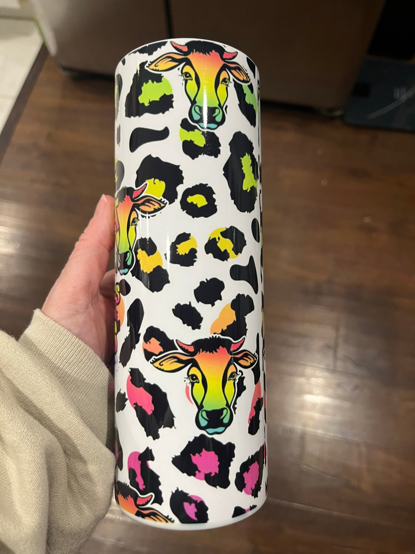 Just a girl who loves cows leopard 20oz tumbler